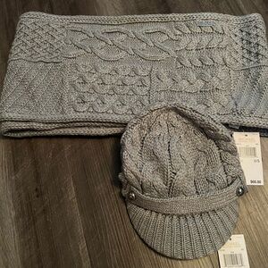 Gray Michael Kors Scarf and Hat set NWT